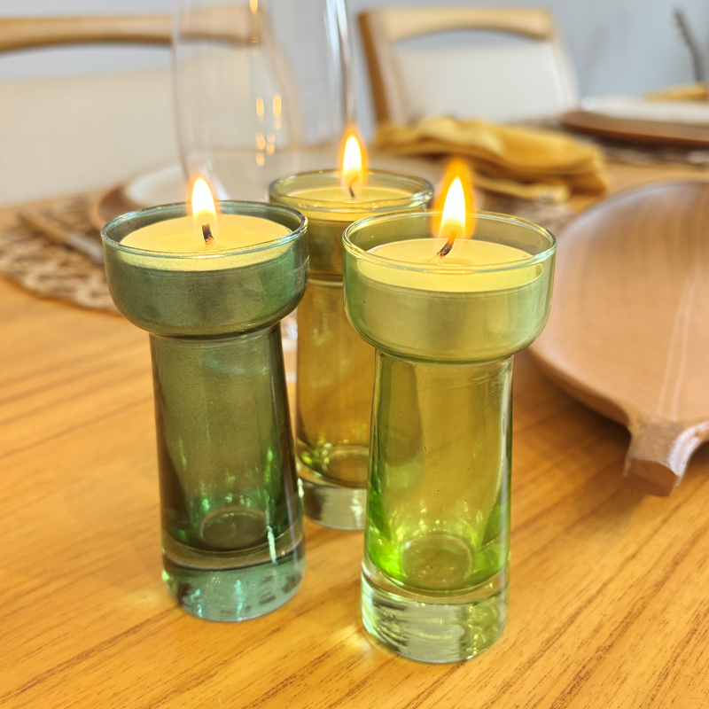 Trio Porta-Velas Esmeralda