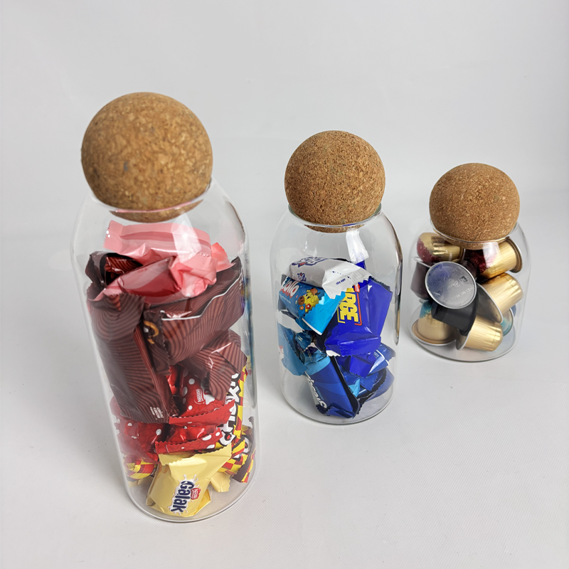 Kit Pote de Vidro Natural Cork