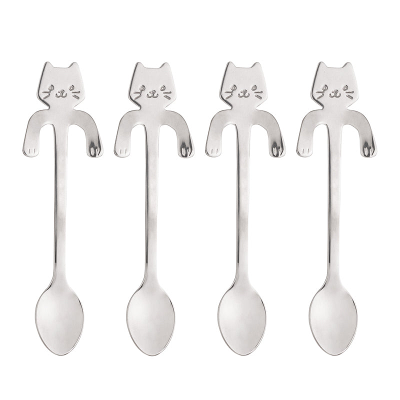 Kit 4 Colheres Gatinho