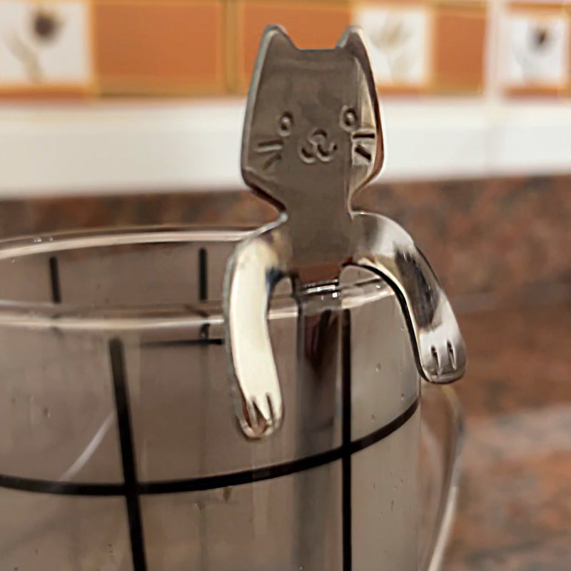 Kit 4 Colheres Gatinho