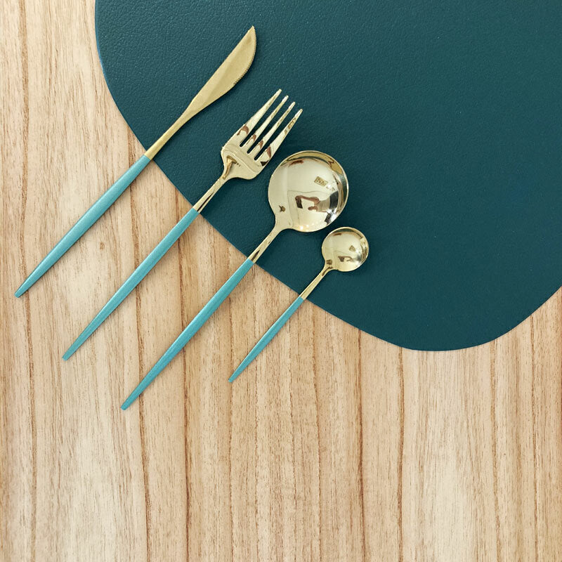 Kit 4 Talheres Slim Verde Menta