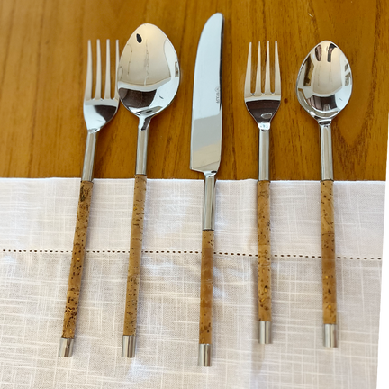 Kit 5 Talheres Natural Cork