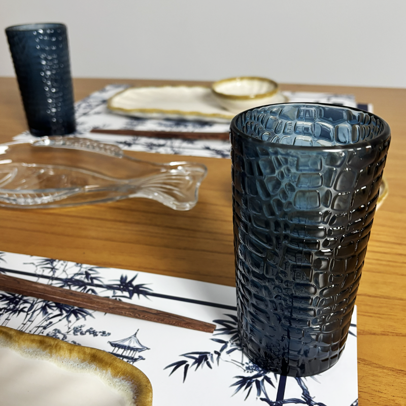 Jogo com 6 Copos Alto crocodile Azul