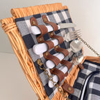 CESTO DE PIQUENIQUE XADREZ MARINHO