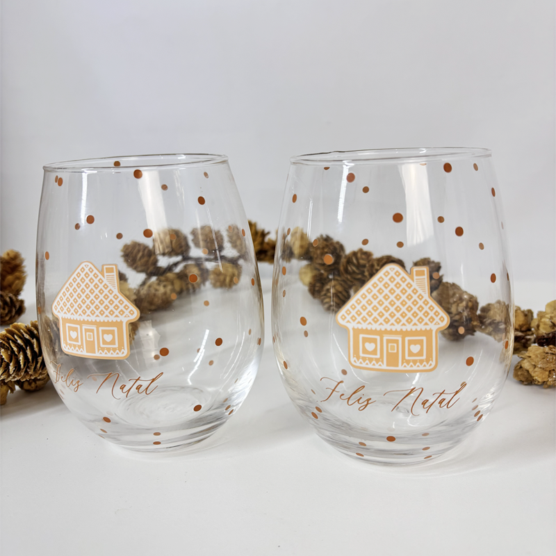 KIT DE DOIS COPOS FELIZ NATAL GINGER