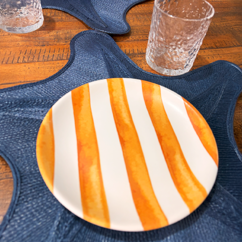 PRATO DE SOBREMESA LINHAS E LISTRAS