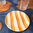 PRATO DE SOBREMESA LINHAS E LISTRAS