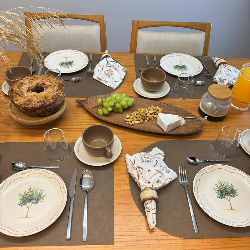 PRATO DE SOBREMESA FOLHAS E TRIGOS