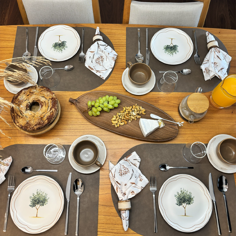 PRATO DE SOBREMESA FOLHAS E TRIGOS