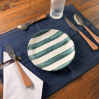 PRATO DE SOBREMESA LINHAS E LISTRAS