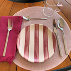 PRATO DE SOBREMESA LINHAS E LISTRAS