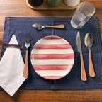 PRATO DE SOBREMESA LINHAS E LISTRAS