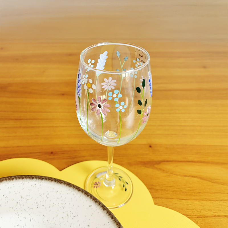 Taça Aquarela em vidro colorido Casa Pitaya