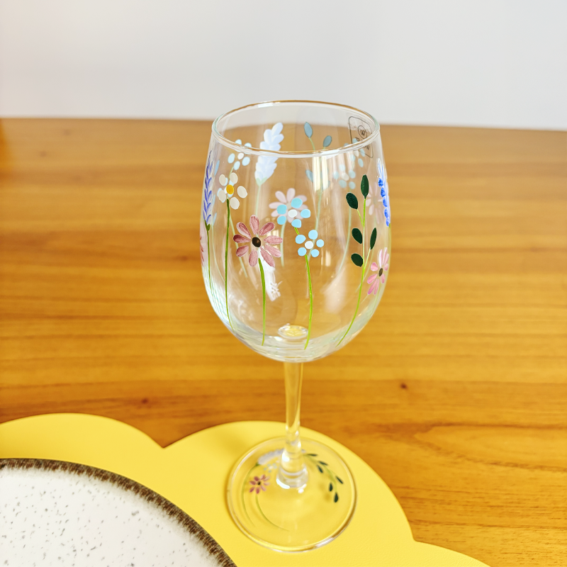Taça Aquarela em vidro colorido Casa Pitaya