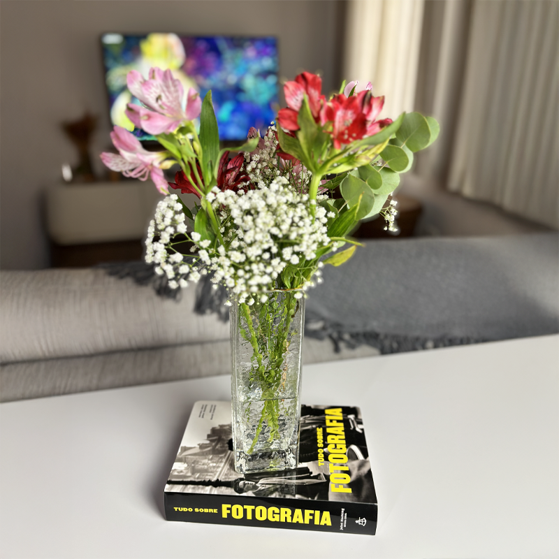 Vaso Taj decorativo em vidro para flores Casa Pitaya